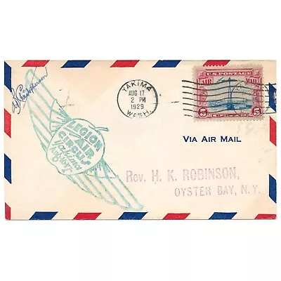 1929 US Airmail Event Cover Legion Air Circus Yakima WA Christopherson Signed 2 • $4.99