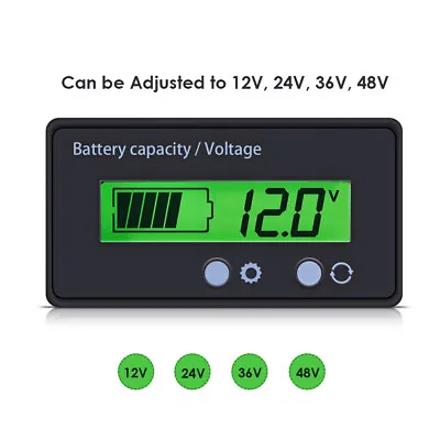 LED Battery Indicator Voltmeter Monitor Level Meter Gauge Lamp Indicator 12V • £9.98