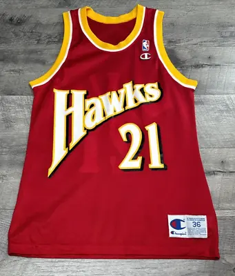 Vintage Dominique Wilkins Atlanta Hawks Jersey Mens 36 Champion Basketball NBA • $132.98