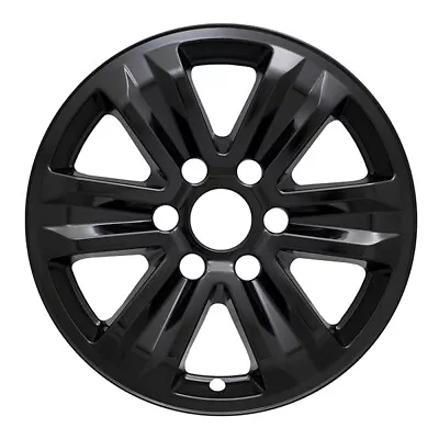 One Wheel Skin Cover Fits 2015-2019 Ford F-150 17  Gloss Black 6 Spoke • $34