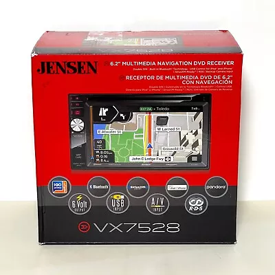 Jensen VX7528 6.2  2 DIN Car Stereo Radio GPS Navigation CD Bluetooth • $89.99