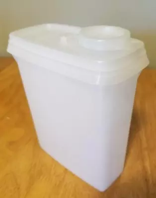 Vintage Tupperware Junior Store N Pour Clear Cereal Juice Container 499-4 & Lid • $9.99