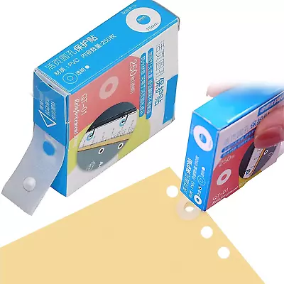 Loose-Leaf Paper Hole Reinforcement Ring Labels Stickers Self-Adhesive Hole Punc • £5.32