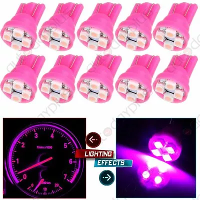 10x Purple T10 Wedge 4-SMD 12V LED License Plate Instrument Cluster Lights Lamp • $8.87