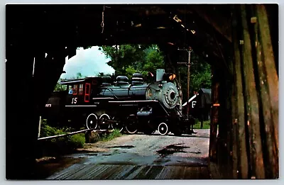 Postcard Steamtown U.S.A. Steam Train Bellows Falls Vermont Unposted • $6.50