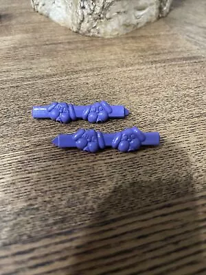 Vintage Goody Kids Snap-Tight Barrettes Purple Plastic Dog Pound Puppies USA • $9