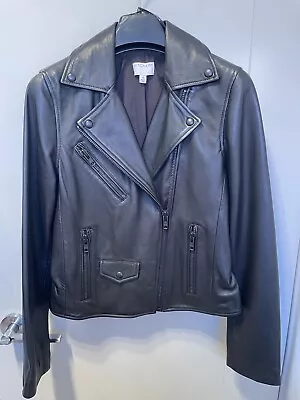 Witchery Leather Biker Jacket Size 8 • $70