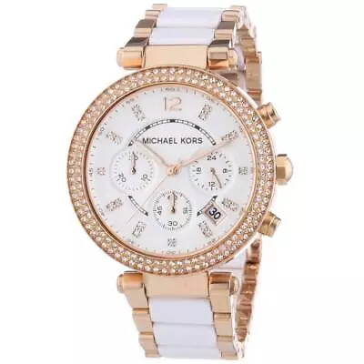 Michael Kors Original MK5774 Women's Parker Rose Gold Crystal Stainless Watch • $125