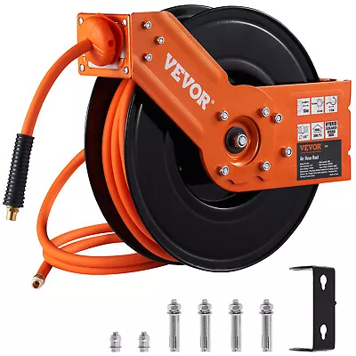 VEVOR Retractable Air Hose Reel 3/8 IN X 50 FT Hybrid Air Hose Max 300 PSI • $80.99