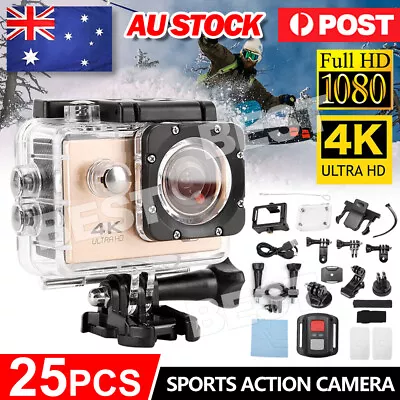 $30.45 • Buy 4KHD 16MP1080P Waterproof Sports Action Camera WiFi EIS Video Recorder For GoPro