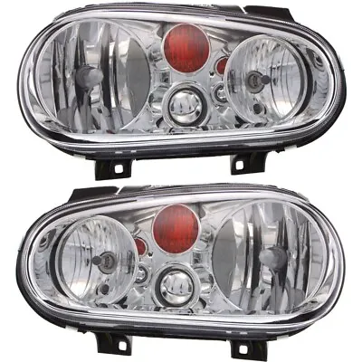 $136.69 • Buy Headlight Set For 2002-2005 Volkswagen Golf Left And Right With Bulb 2Pc