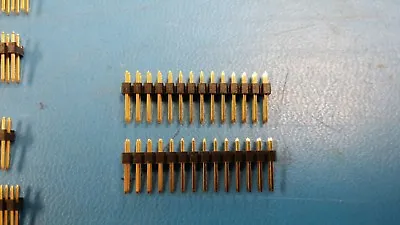 (10 Pcs) K35028000 Header 28pin 2 Rows 2.54mm Thru-hole Vertical Gold Finish • $14.95