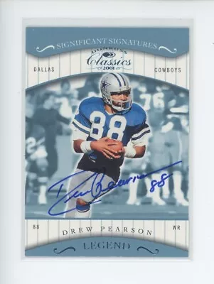 Drew Pearson Auto 2001 Donruss Classics Significant Signatures Autograph Sp • $59.99