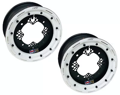 DWT ROK'N LOCK Front White Beadlock Rims Wheel 10  10x5 4+1 4/156 YFZ 450 450R • $319.95