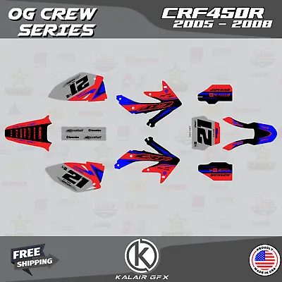 Graphics Kit For HONDA CRF450R (2005-2008) OG Crew - Blue • $126.99