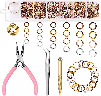 Kalolary 1014 Pieces Dangle Nail Art Charms Jump Rings Connectors Nail Jewelry • $15.24