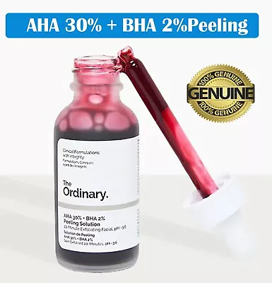 The Ordinary AHA 30% + BHA 2% Peeling Solution 30ml 100% GENUINE Guaranteed • $43.50