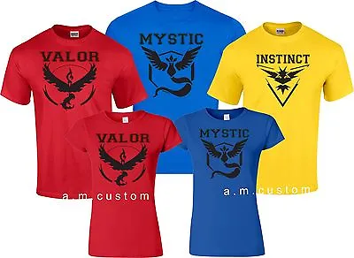 $9.99 • Buy Pokemon Go Team Valor Team Mystic Team Instinct Shirts Unisex Lady Youth Xs-4XL 