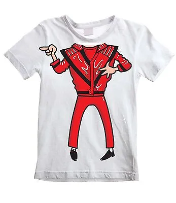 MICHAEL JACKSON KIDS UNISEX T-SHIRT - Fancy Dress Outfit Costume Funny Thriller • £10.95