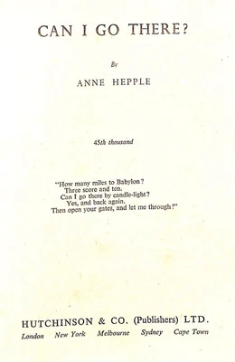 £9.20 • Buy Can I Go There?, HEPPLE, Anne, Good Condition, ISBN