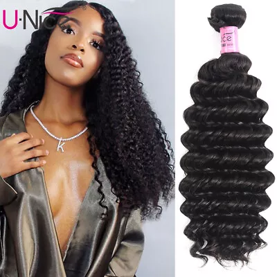 Malaysian Deep Wave Human Hair Extensions Curly Virgin Hair Weaves 1 Bundle/100g • $67.32