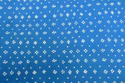 Vintage 1969 Marimekko Maija Isola  MUIJA  Finland - Blue Fabric W/ White Dots • $49.99