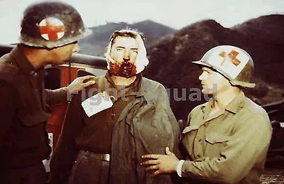 WW2 Photo US MEDIC With M1 HELMET 1944 #579 • $5.95