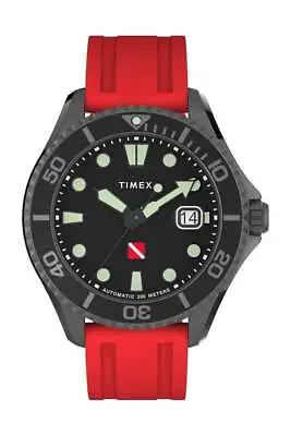 Timex Tiburón Mens Automatic Synthetic Rubber Strap Watch TW2W21000 • $646.13