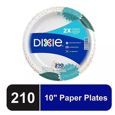 Dixie Disposable Paper Plates 10 In 210 Count • $19.98