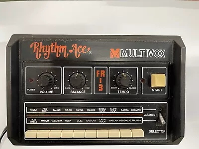 Vintage Rhythm Ace Multivox FR-3 Rhythm -Pre Roland - Drum Machine Works Great • $225