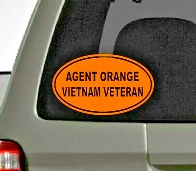 Agent Orange Vietnam Veteran Vinyl Decal/sticker Euro Oval • $3.50