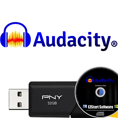 Audacity Professional Audio Music Editing & Recording Software On CD/USB • $9.95
