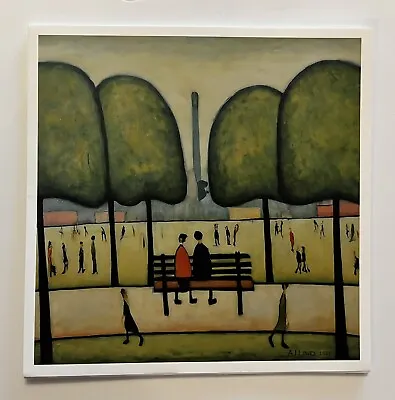  Sitting On A Bench  Giclée Print In The Style Of LS Lowry. AI Image. Ltd Ed • $8.70