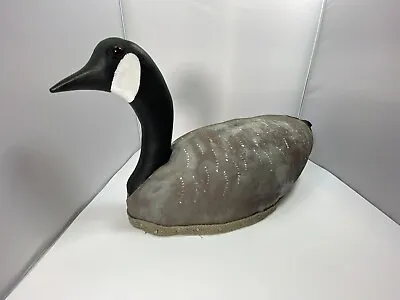 1988 Hand Made Canvas Back Canadian Goose Decoy Art Piece Glass Eyes  Full Size! • $35