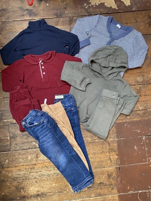 £8 • Buy Baby Boys Bundle Zara H&M Jeans Hoodies Sets Cardigan Roll Neck Top 9 Items