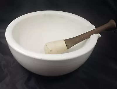 Vintage Apothecary 9  Wide Large Mortar & Pestle Made In Germany • $104.50