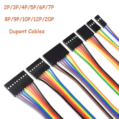 $4.17 • Buy 2-20 Way Dupont Cables F-F 2.54mm Ribbon Connector Wire Cable Flat Arduino 20cm