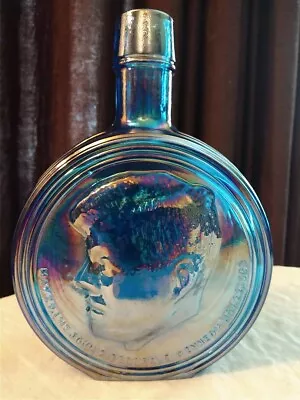 Vintage WHEATON JFK John F Kennedy Bottle Blue • $20