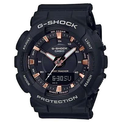 Casio G-Shock Black Analogue/Digital Step Tracker Womens Watch GMAS130PA-1A • $219.90