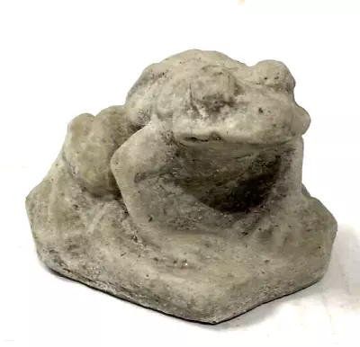 Vintage Cement/concrete Garden Toad Frog Statue Garden Pond • $39.95