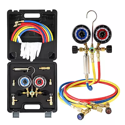 HVAC R410A Gauges With Liquid Vaporizer Vapor Charging Manifold Gauge Set For 4 • $116.19