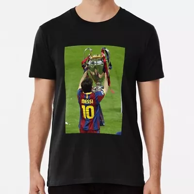 HOT SALE! Lionel Messi Barcelona Champions League Retro Vintage T-Shirt S-5XL • $22.99