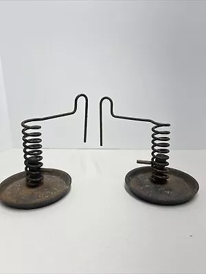 Set Of 2 Vintage John Wright Inc. 2223 Cast Iron Spiral Courting Candle • $42