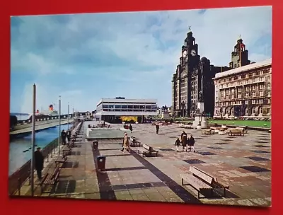 Unposted Vintage J Arthur Dixon Postcard - Promenade Liverpool Waterfront #j • £1.50