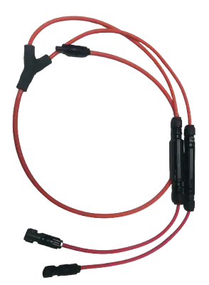 Pair PV Y's 2-1 8AWG On Trunk And 10 AWG On Branches 1500v Red Wires • $26.50