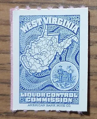 West Virginia Liquor Control Commission. State Revenue Tax Stamp. WV LC56 • $2.25