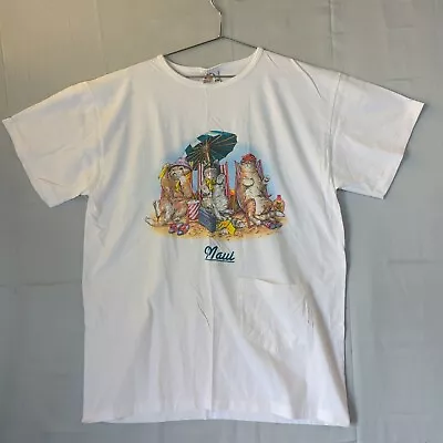 Vintage Prints Of Tails XL Cats Men's Single Stitch Short Sleeve T Shirt Maui  • $26.14