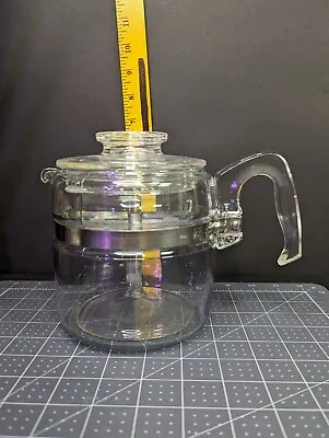 (S-9) 4 Cup Glass Pyrex Coffee Maker Stovetop • $35