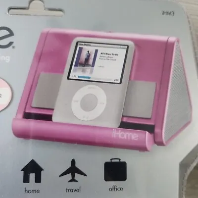 IHome IHM3 Portable Speaker System IPod  MP3 Players Wired Via Audio Jack (Pink) • $27.89