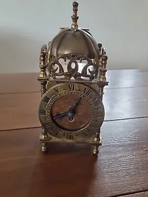 Vintage SMITHS Brass Lantern Clock - Smiths 8 Day - Carriage Clock • $67.19